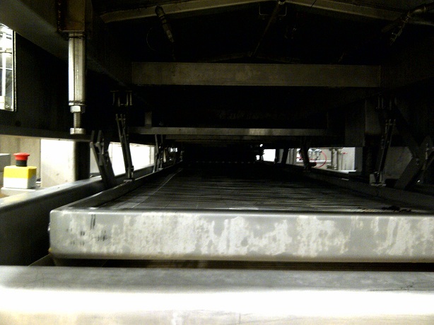 photo of frying machine conveyor