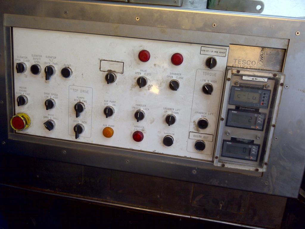An image of the operators control station on a Tesco Top Drive Control System 