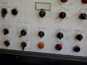 Operator Controls Station in a Top Drive Drilling Rig Control Room